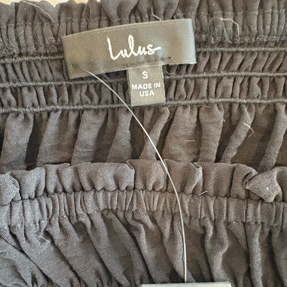 Lulu's Black Ruffled Smocked Blouse - Picture 8 of 8